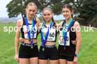 Girls Under-15s relay, 2025 Northern Cross Country Relays, Graves Park, Sheffield. Photo: David T. Hewitson/Sports for All Pics